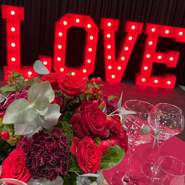 Grand Love lumineux ROUGE