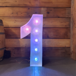 Location Grand Chiffre lumineux de 0 à 9 -Hauteur 1m-Multicolore RGB