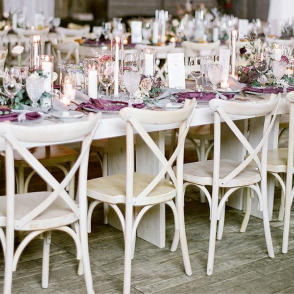 Chaise bistrot Boho- Blanc vieillit