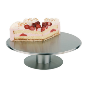Location Plateau tournant gâteau en inox sur pied
