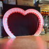 Arche en forme de coeur- lumineux -H2m40- Multicolore RGB