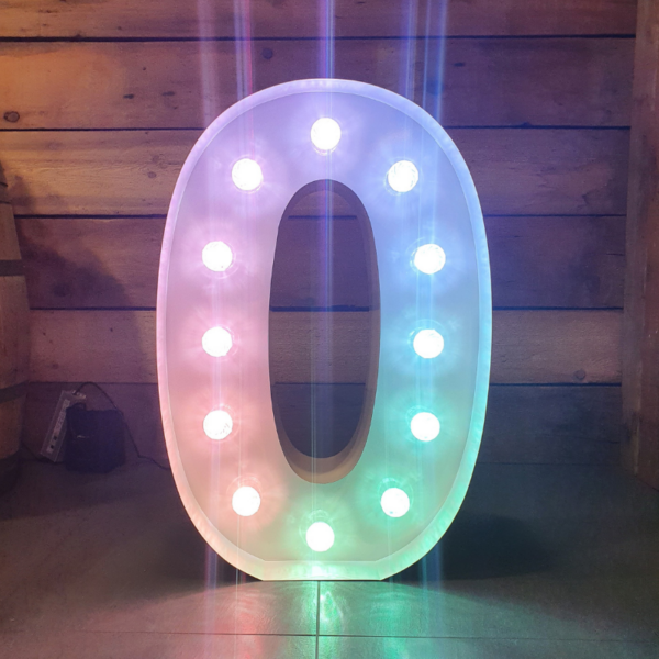 Location Grand Chiffre lumineux de 0 à 9 -Hauteur 1m-Multicolore RGB