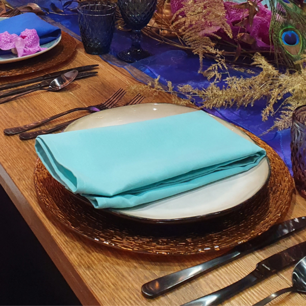 Serviette en tissus - Bleu canard