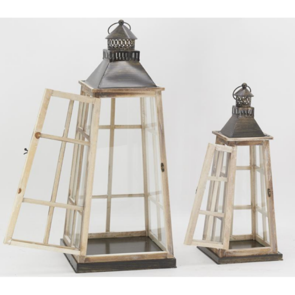 Lanterne en bois 1900- T2 H53cm