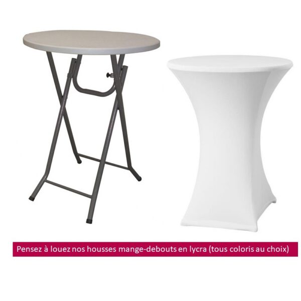 Location table mange-debout diamètre 80cm