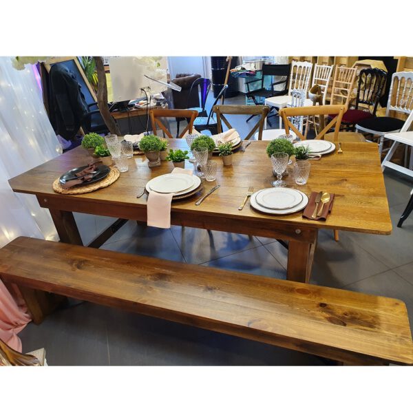 Location banc en bois héritage