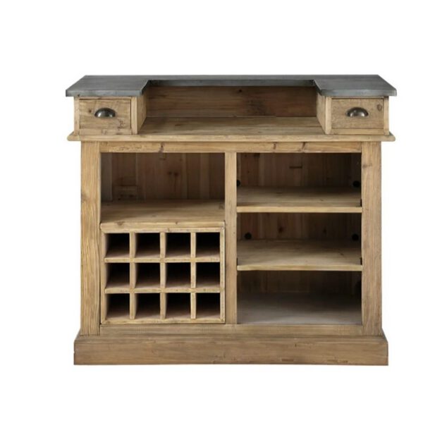 Location bar en bois brut