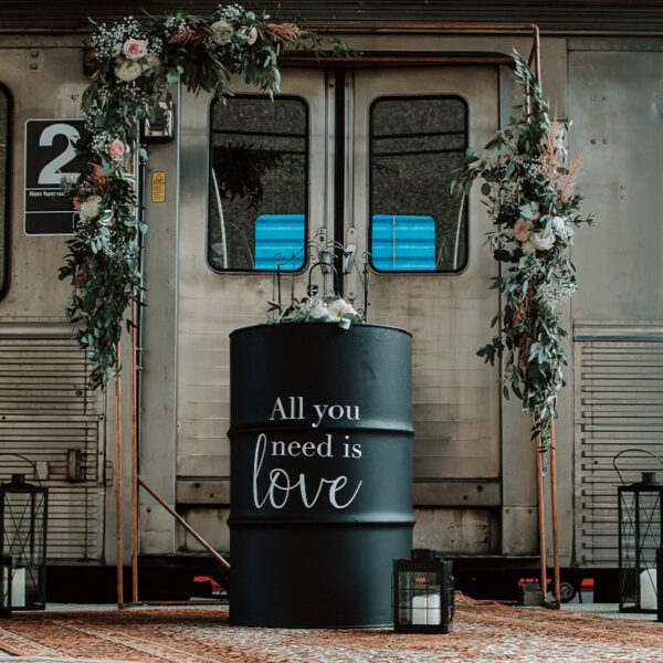 Location baril métallique noir