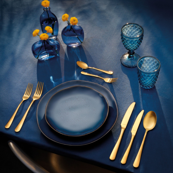 Assiette plate BLEU INDIGO D21cm