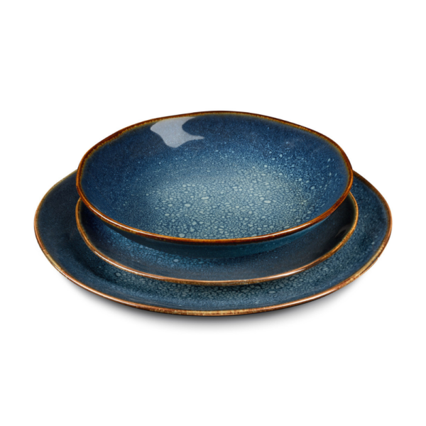 Assiette plate BLEU INDIGO D21cm