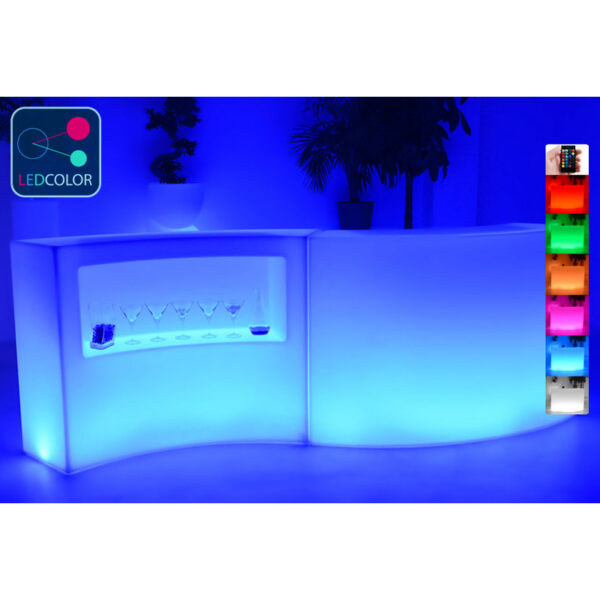 Location bar lumineux arrondi L155cm