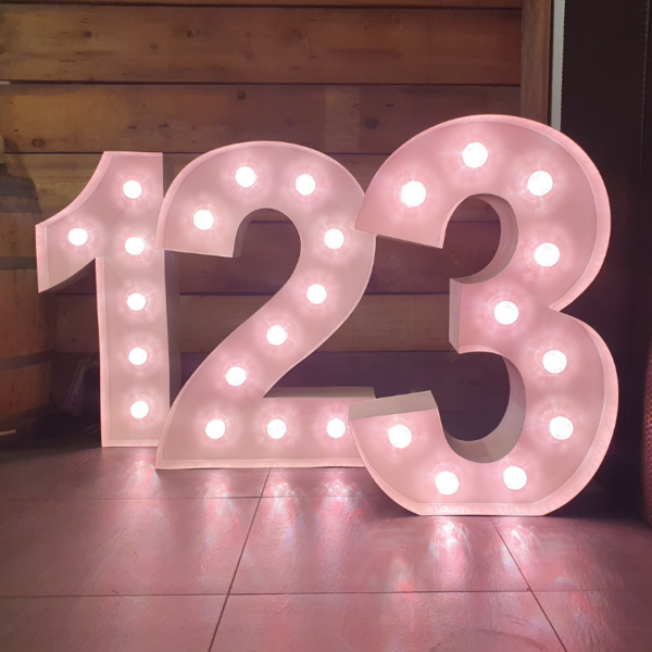 Location Grand Chiffre lumineux de 0 à 9 -Hauteur 1m-Multicolore RGB