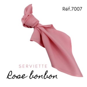 Serviette en tissus- Rose bonbon