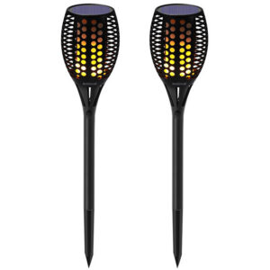 Location flambeau led piquet noir sur batterie