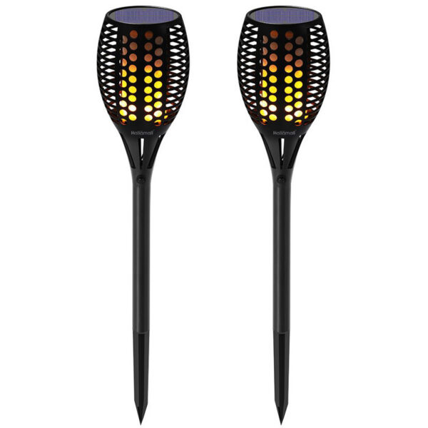 Location flambeau led piquet noir sur batterie