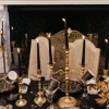 Chandelier Romantique en métal OR -3 branches H46cm