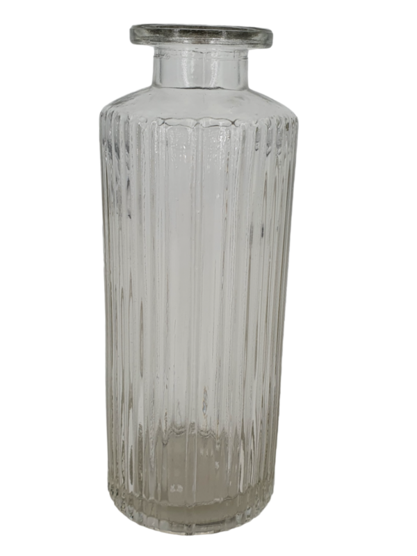 17148 Location Soliflore / Fiole striée transparente