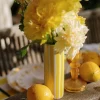 Vase soliflore DELIA Jaune & blanc Ø5,5x16cm Vase soliflore DELIA Jaune & blanc Ø5,5x16cm