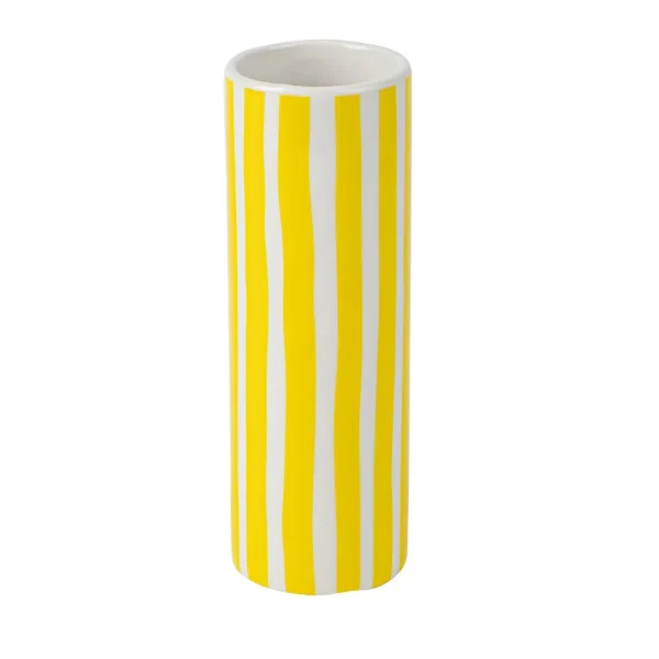 Vase soliflore DELIA Jaune & blanc Ø5,5x16cm Vase soliflore DELIA Jaune & blanc Ø5,5x16cm