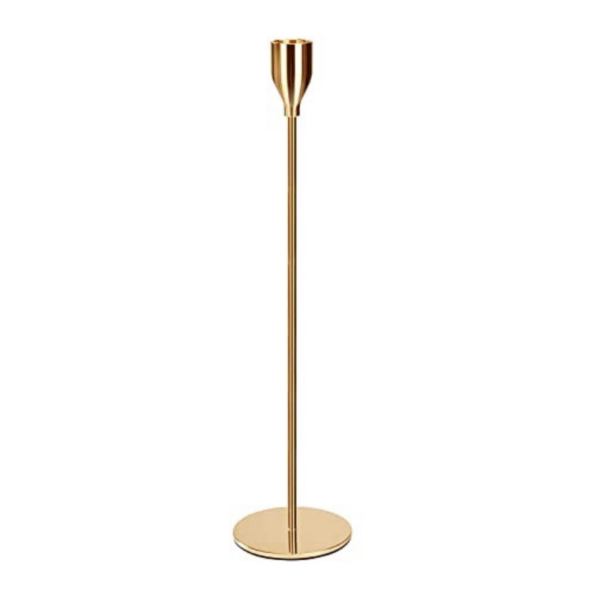 Bougeoir fin doré- Tulipe - Petit (Hauteur 24cm)