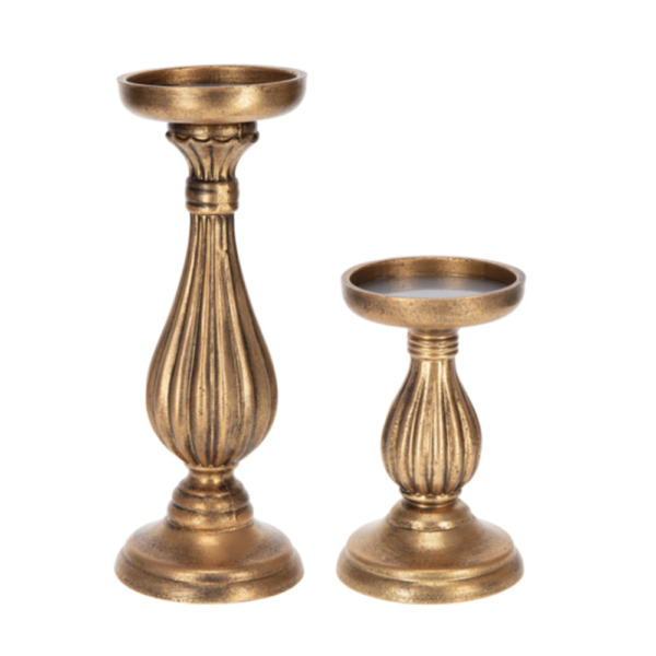 Bougeoir en bois doré (moyen)