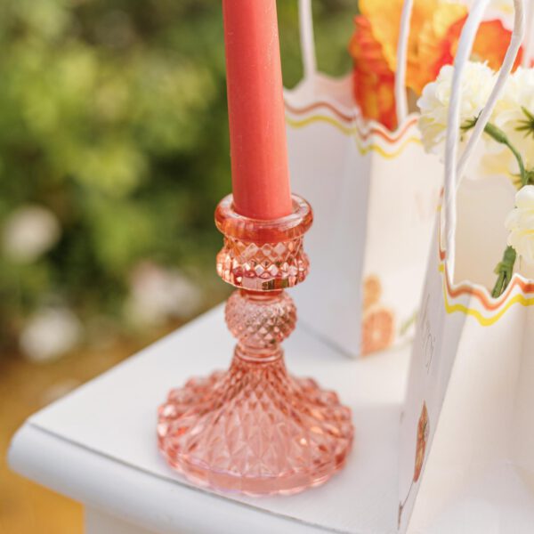 Bougeoir DIAMOND Terracotta -H10.5cm