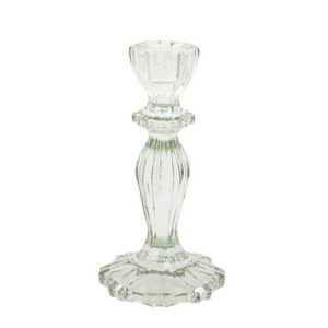 Bougeoir Renaissance sauge T2 - H 15.5 cm