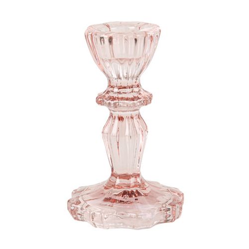 Bougeoir BAROQUE en bois OR JAUNE -H17cm