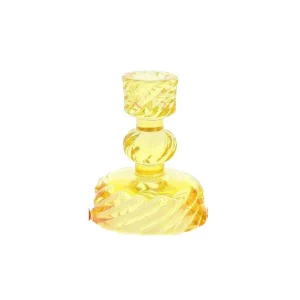Photophore MIRA jaune (Ø7,5x7,5cm)