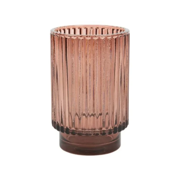 Photophore ADELE marron glacé (ø8.5*H13cm)