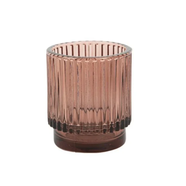 Photophore ADELE marron glacé (ø8.5*H13cm)
