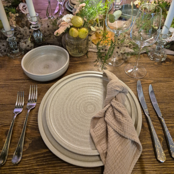 Assiette plate SELVA grey- D24cm