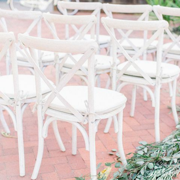 Chaise bistrot Boho- Blanc vieillit