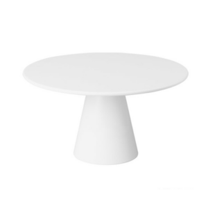 Location Plateau pâtissier rond blanc sur pied H16cm