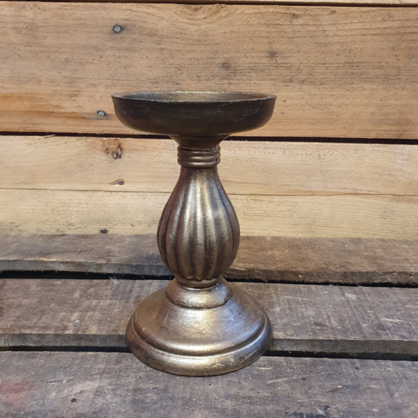 Bougeoir en bois doré (moyen)