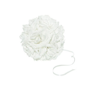 Boule de fleurs blanche D20cm