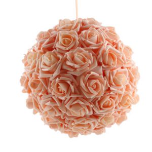 Boule de fleurs corail D20cm