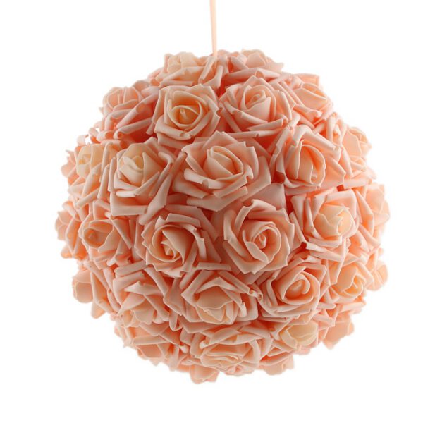 Boule de fleurs corail D20cm
