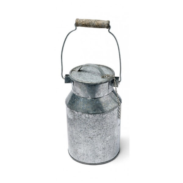 Location pot à lait en zinc H 16 cm