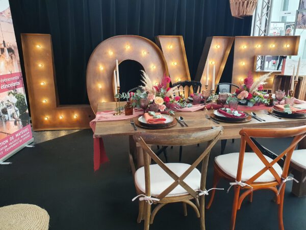 Location Grand Love lumineux- Effet rouillé H1m50