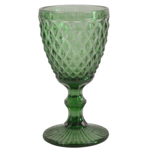 Location verre sur pied DIAMOND - Vert bouteille
