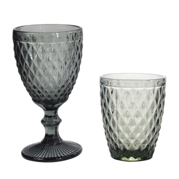 Location verre sur pied DIAMOND - Ambré