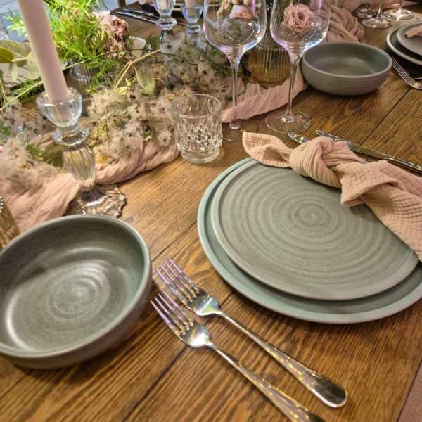 Assiette plate SELVA green- D24cm