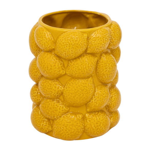 Vase Citron "Limone" jaune H 18 cm