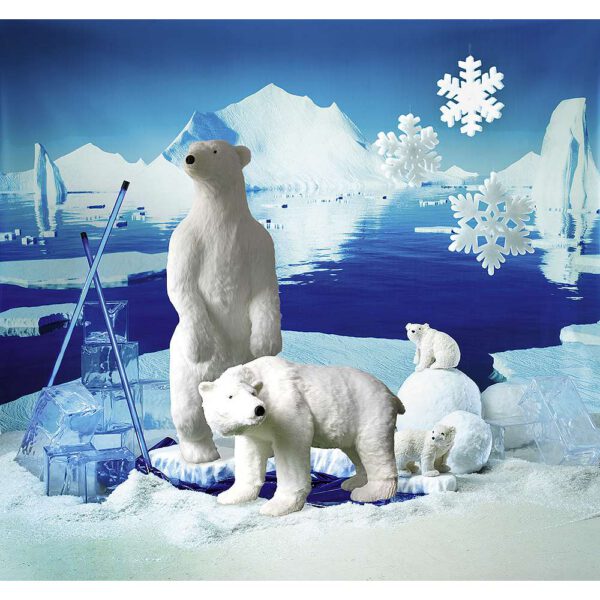 Location ours blanc en peluche géant H 92 cm
