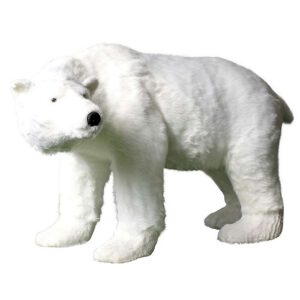 Location ours blanc en peluche géant H 92 cm