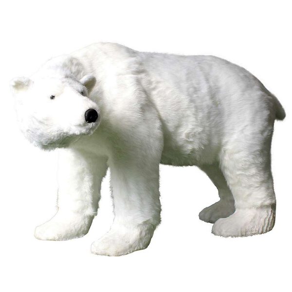 Location ours blanc en peluche géant H 92 cm