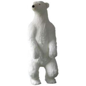 Location ours blanc en peluche géant H 185 cm