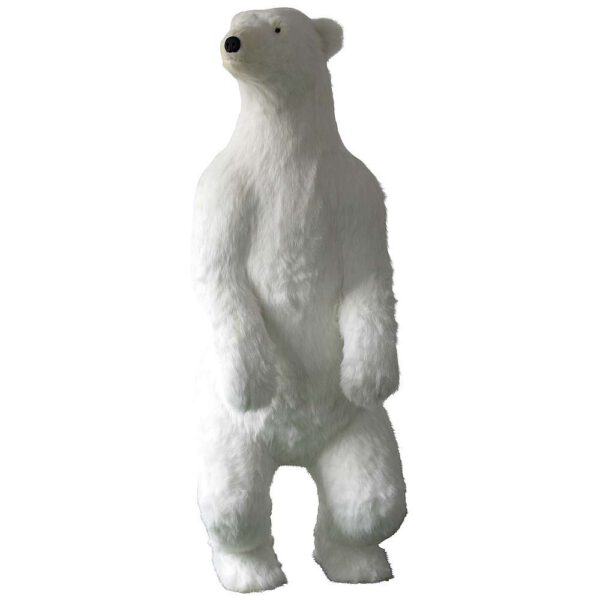 Location ours blanc en peluche géant H 185 cm