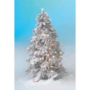 Location sapin d'hiver enneigé Led H120cm